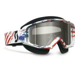 Scott Tyrant Snowcross Weiß Blau Rot Chrome ACS