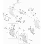 Formschlauch Kühler links-Motor 65 SX