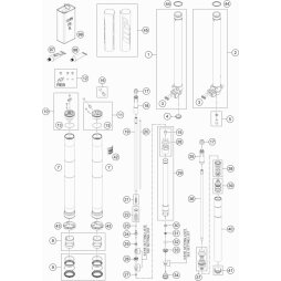 Gabelaußenrohr 44x510 dt49 db53 natur