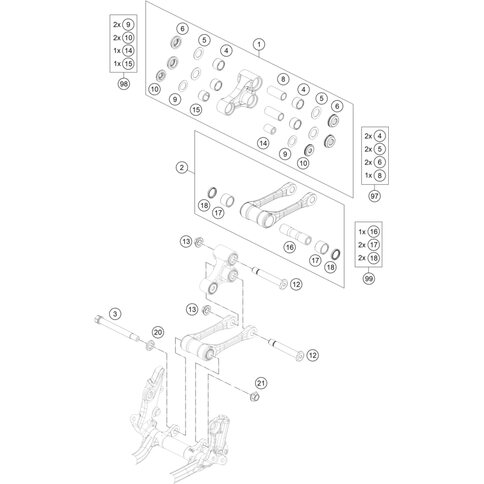 Dreieckhebel SX kpl.