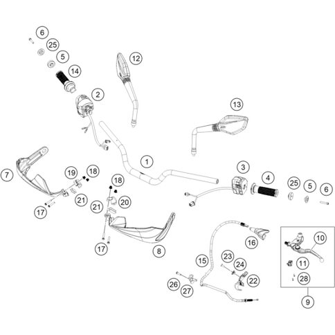 Klemme Handschutz links