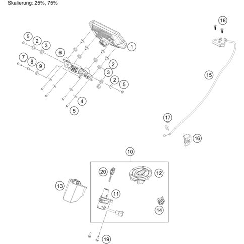 Bundbuchse Kombiinstrumentenhalter