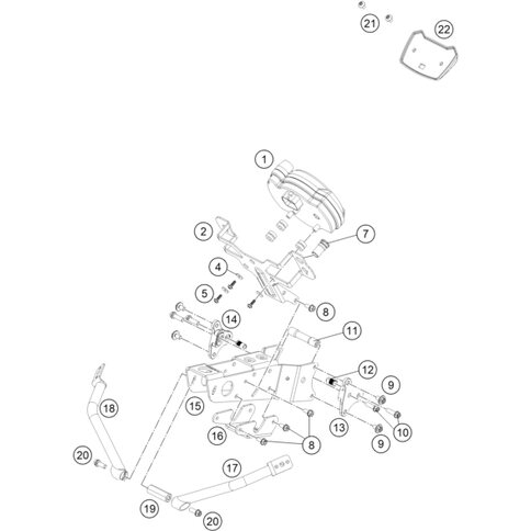 Halterung für Seitenverkleidung re.kpl.