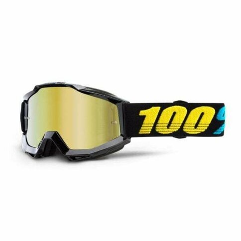 100% Brille Accuri Virgo Kids Schwarz - Yellow Mirror