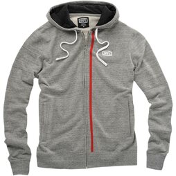 100% Zip-Hoody Drew Grau