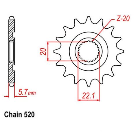 Ritzel 13Z GasGas EC 250 300 450 Yamaha WR 250