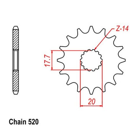 Ritzel 13Z KTM LC2 125 GasGas EC 125 MC 125