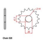 Ritzel 13Z KTM LC2 125 GasGas EC 125 MC 125