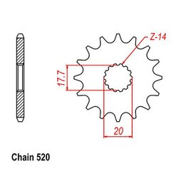 Ritzel 12Z KTM LC2 125 GasGas EC 125 MC 125