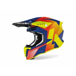 Airoh Helm Twist 2.0 Blau Orange Gelb