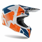 Airoh Helm Wraap Raze Blau Orange Weiß