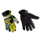 Thoger Handschuhe Racing Pro MX Retro Vintage Schwarz Grün Gelb Gr.M