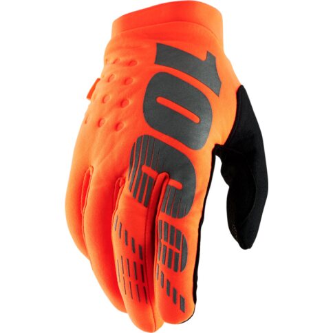 100% Handschuhe Kinder Brisker Neoprene Neonorange